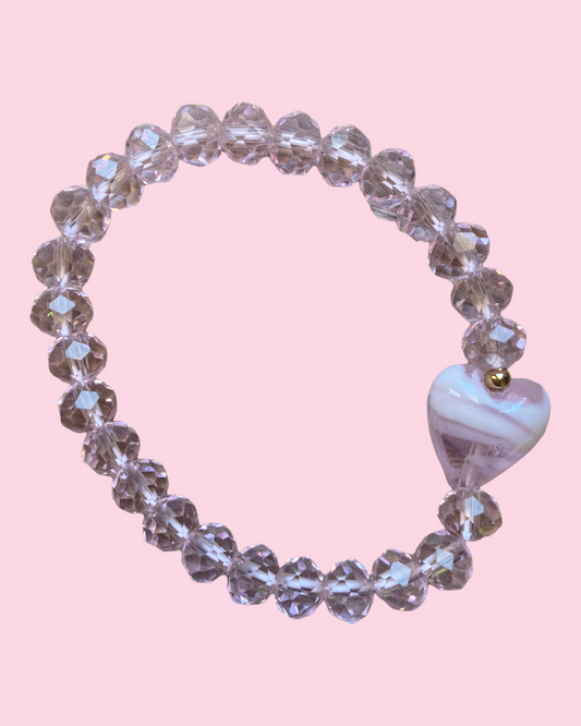 Heart Rose Quartz Bracelet