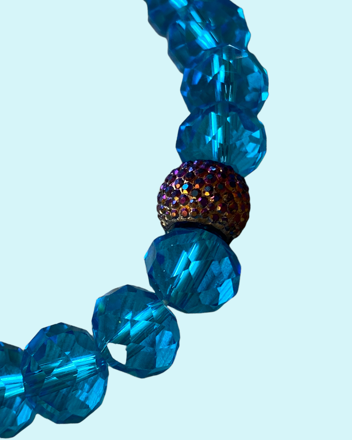 Clear Blue Agate Bracelet