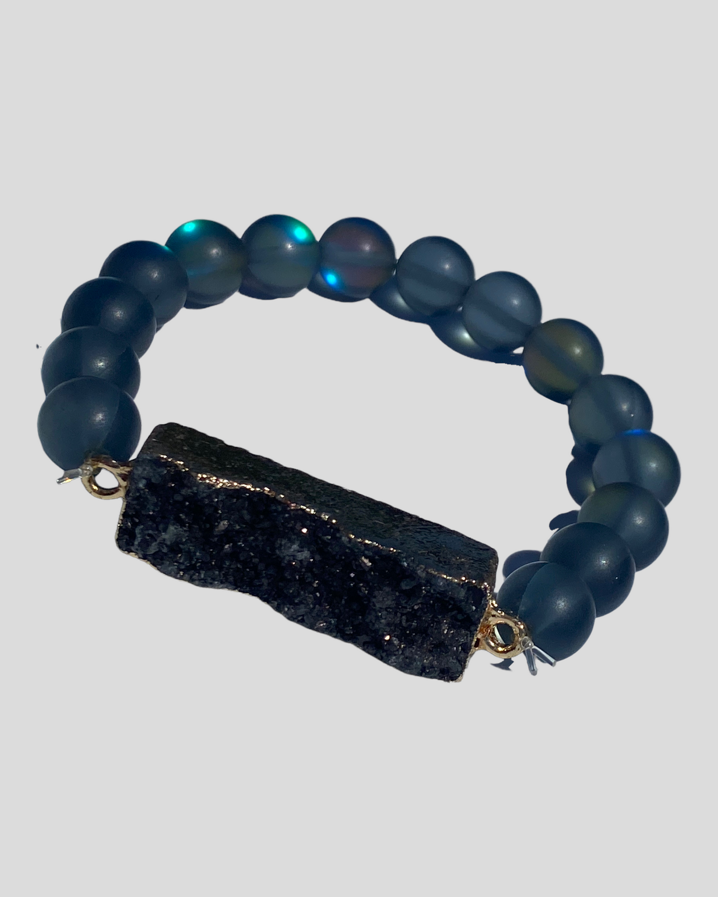 Clear Blue Apatite Crystal Bracelet