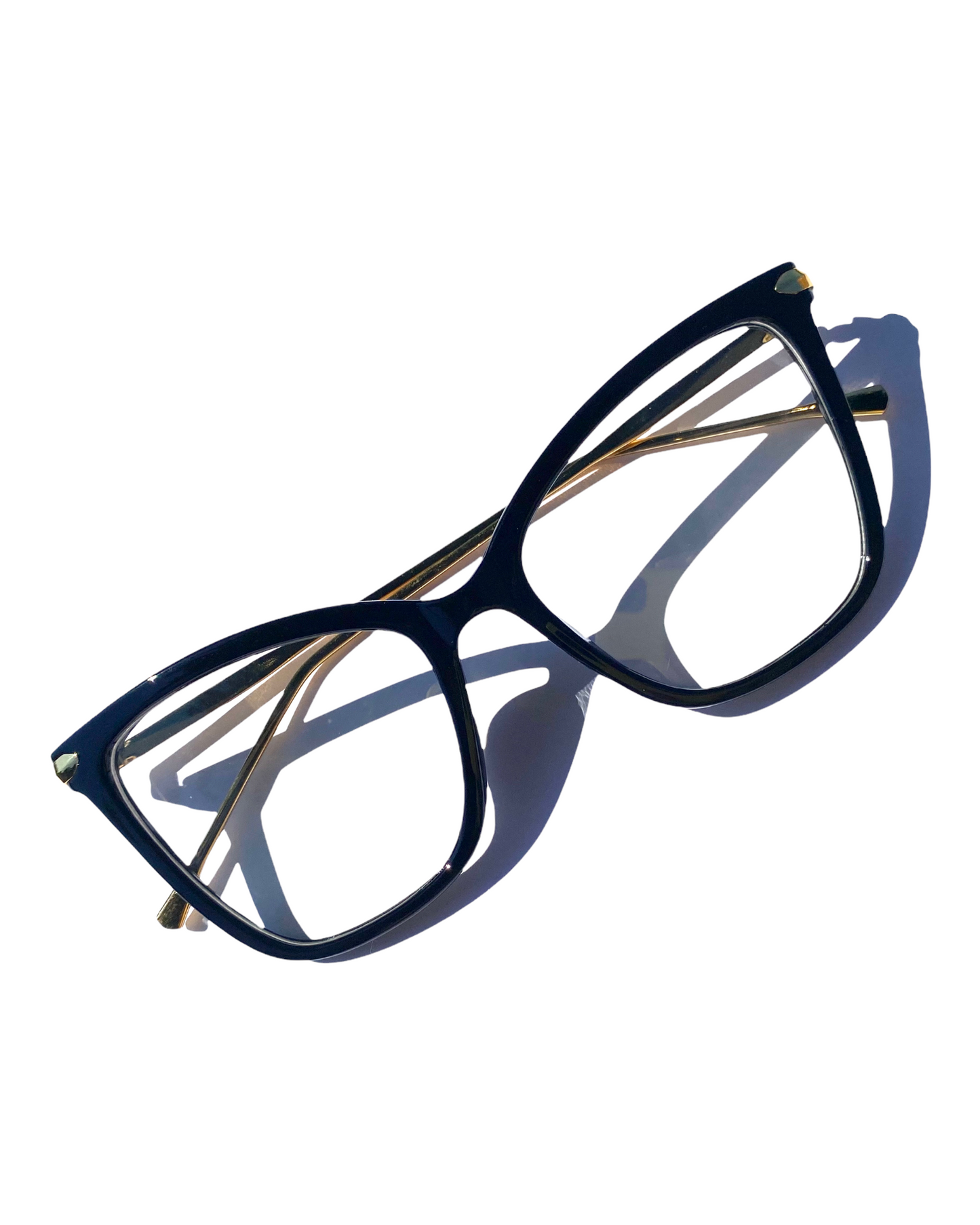 Blue Light Block Cat Eye Glasses (Black)