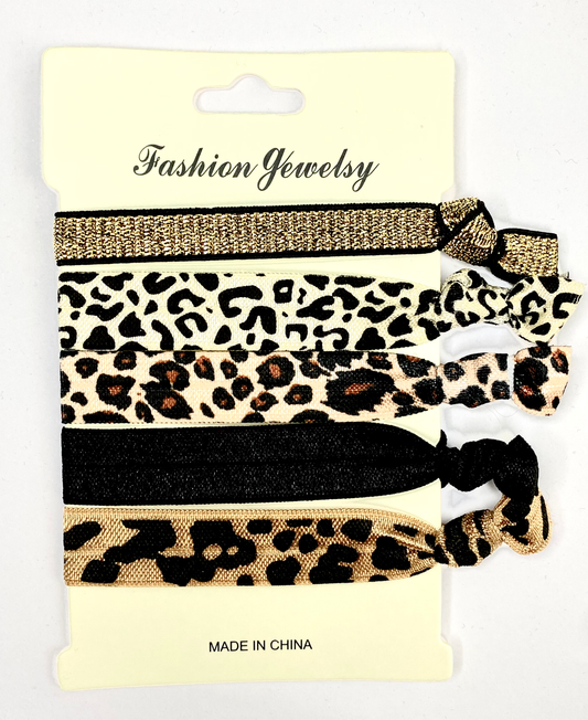 Hair Tie Bracelet Set (Black)
